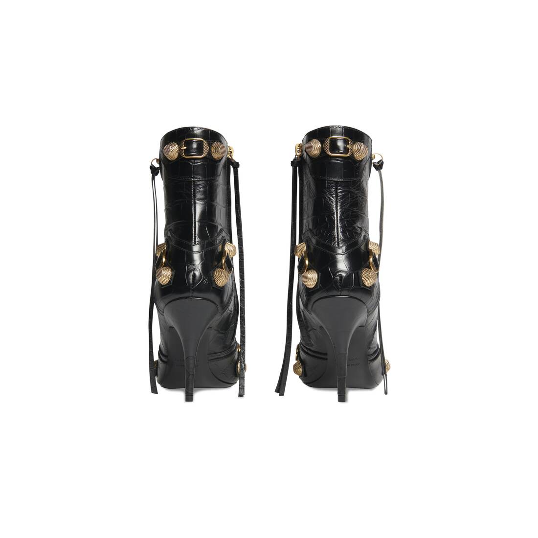 Women's Cagole 90mm Bootie Crocodile Embossed in Black | Balenciaga United States EN - Image 5