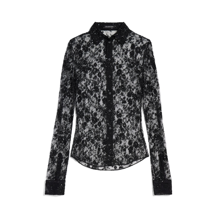 엠브로이더드 피티드 셔츠