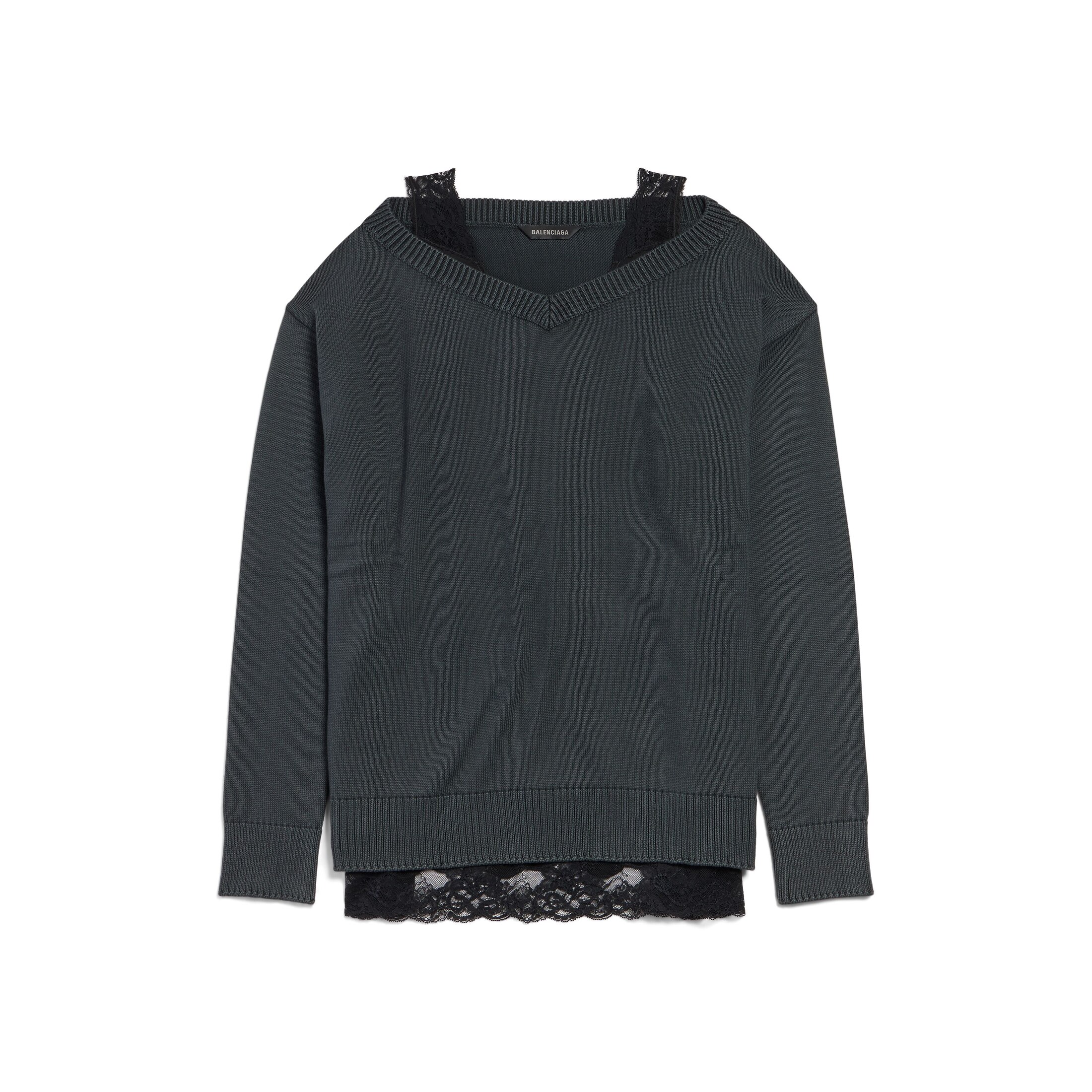 Balenciaga Robe - Noir - Femme - S - 100 % Coton - 92 % Viscose, 8 % Élasthanne