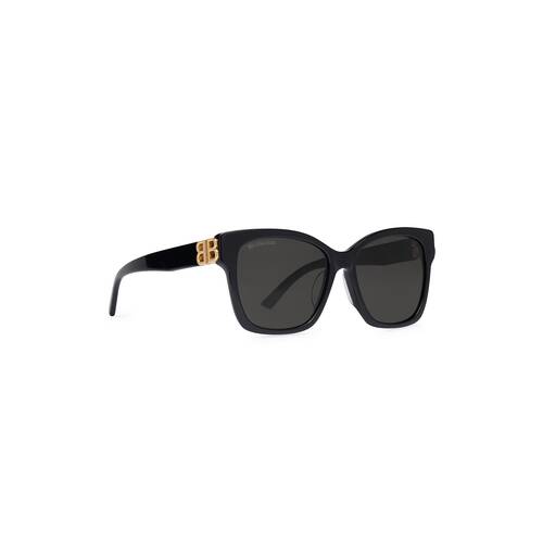 Women's Dynasty Square Sunglasses in Black | Balenciaga US