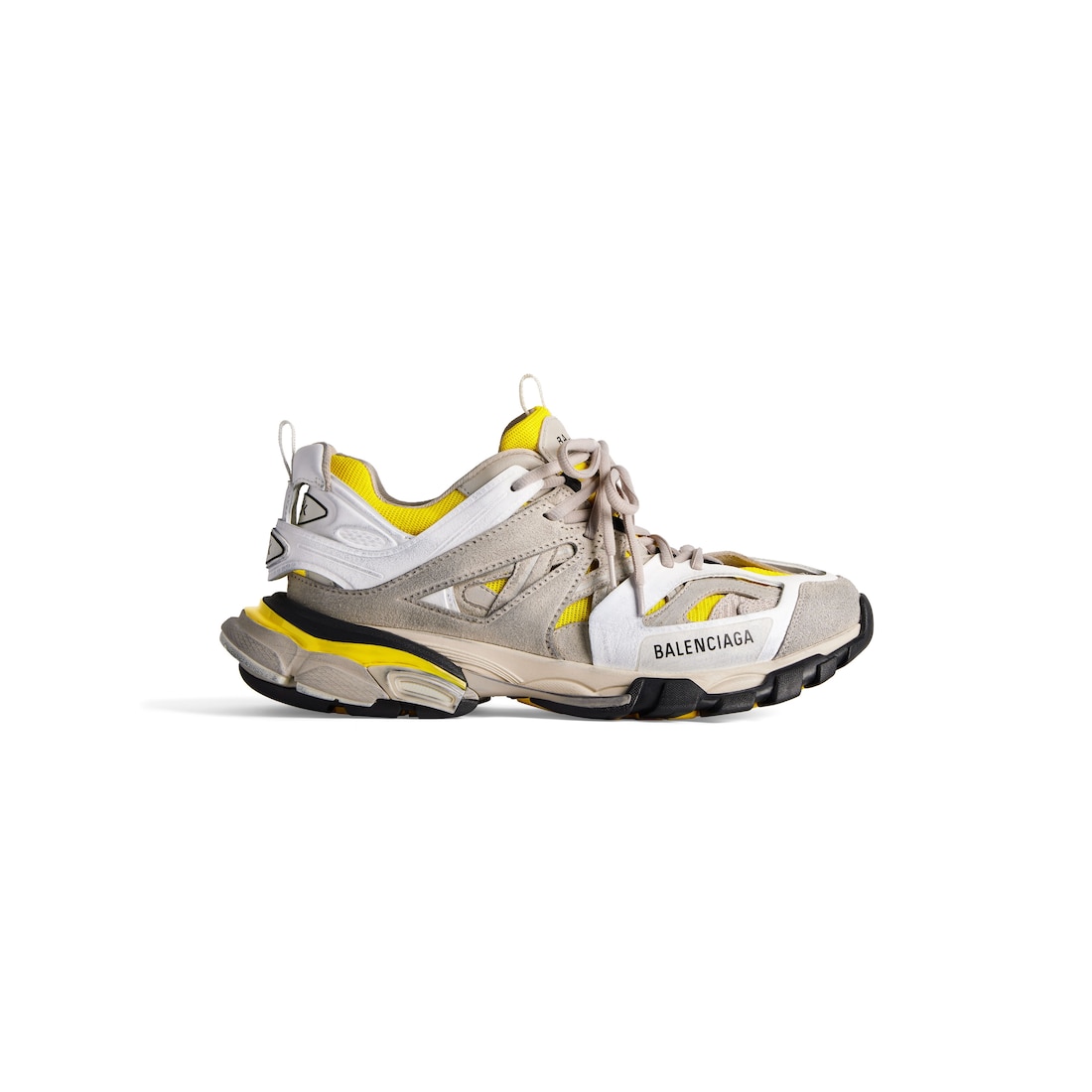 Sneaker Track pour Femme en Jaune blanc beige gris noir