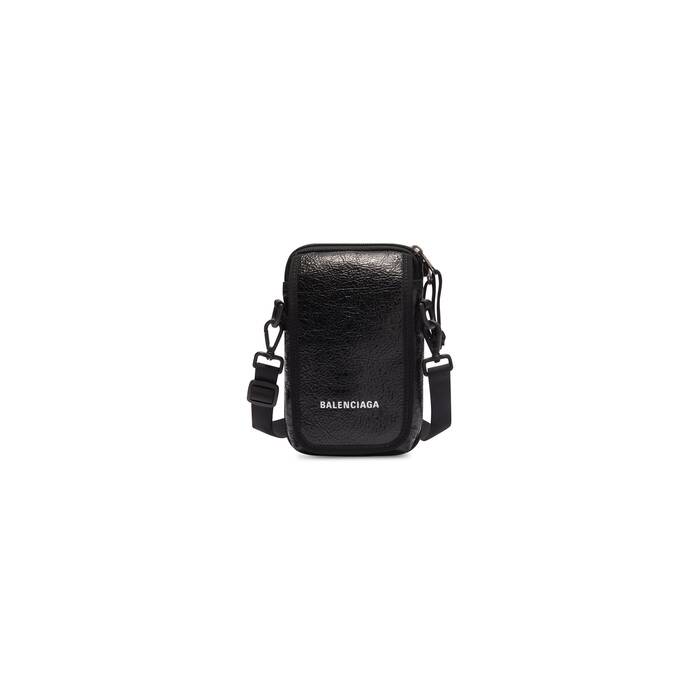 Men's Explorer Crossbody Pouch Bag in Black Balenciaga US