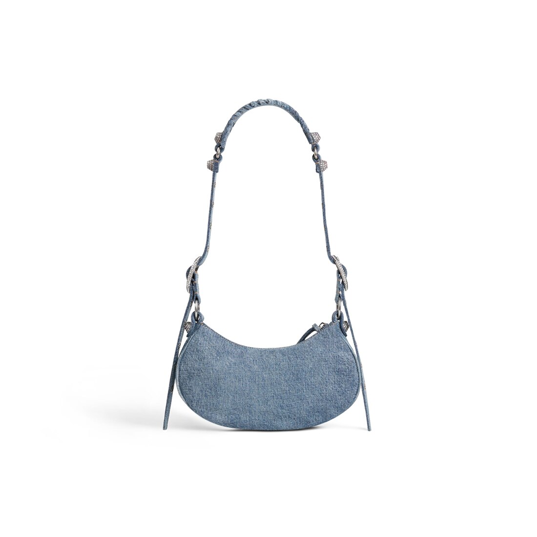 BALENCIAGA, XS Le Cagole Washed Denim Shoulder Bag, Women