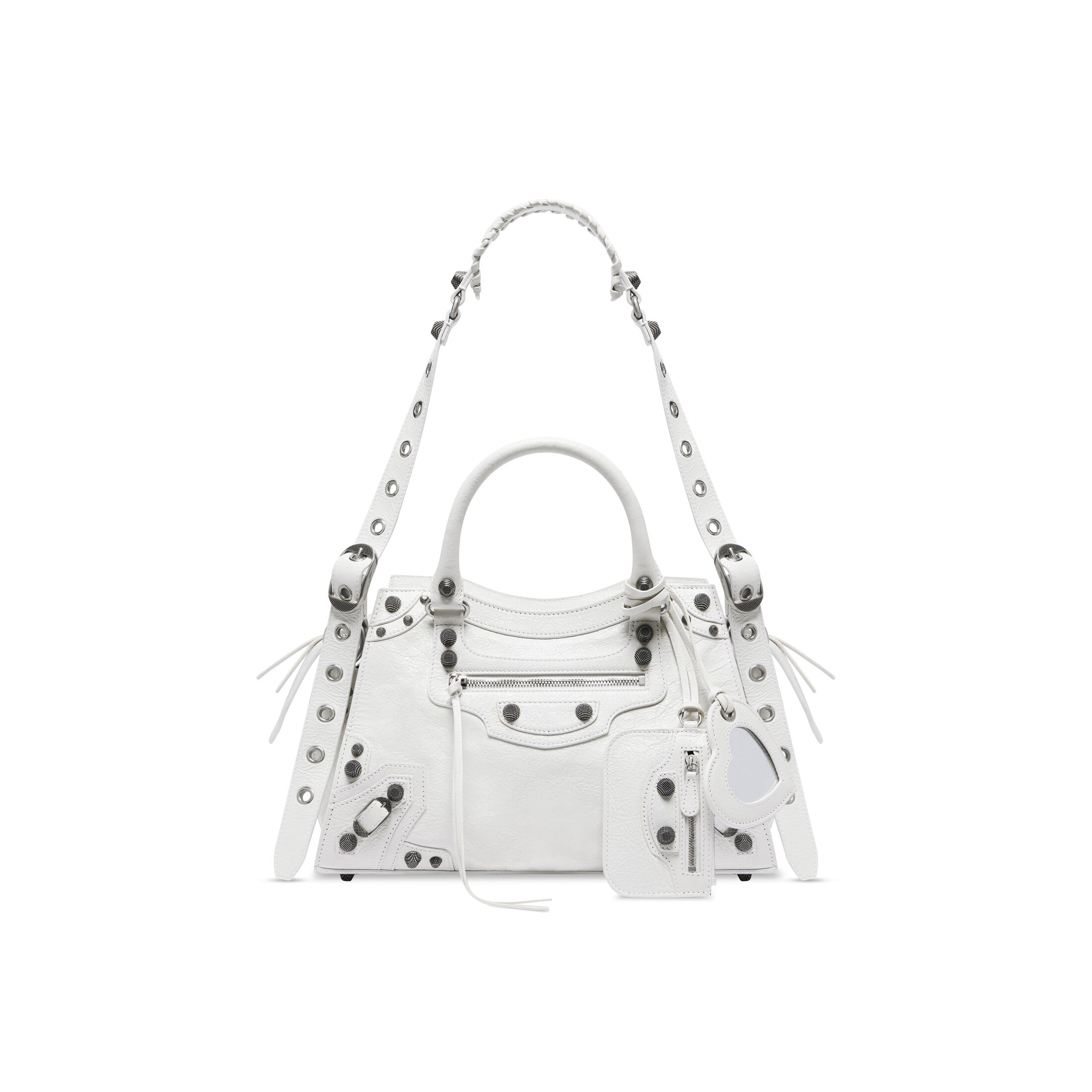 Balenciaga Neo Cagole City Small Handbag - White - Women's - Calfskin