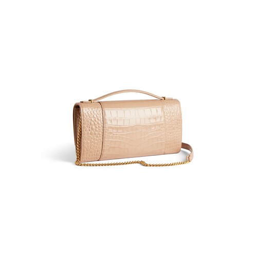 hourglass pochette with chain
