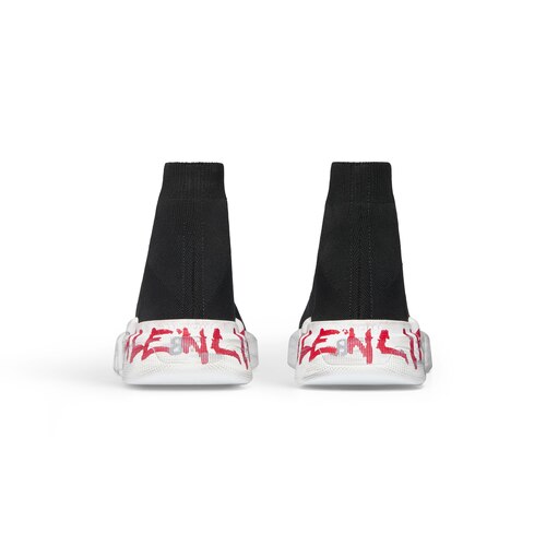 speed 2.0 graffiti recycled knit sneaker 