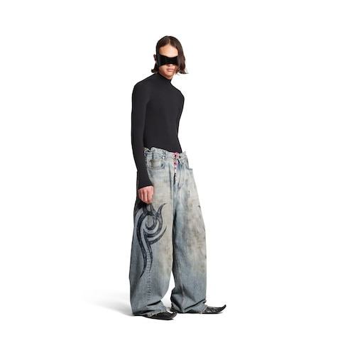 y2k stretched knee baggy pants