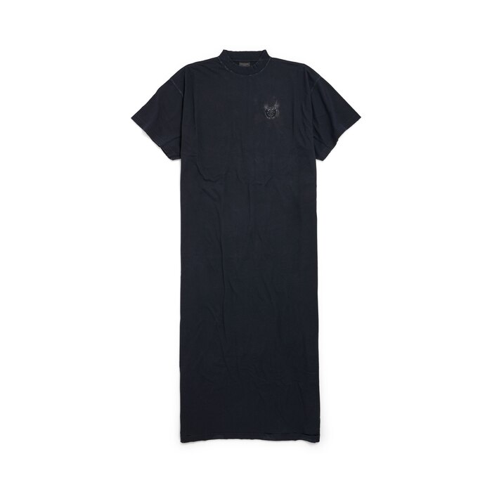 balenciaga nail polish maxi t-shirt dress