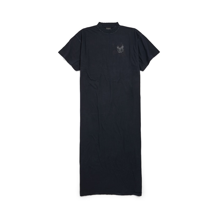 balenciaga nail polish maxi t-shirt-kleid