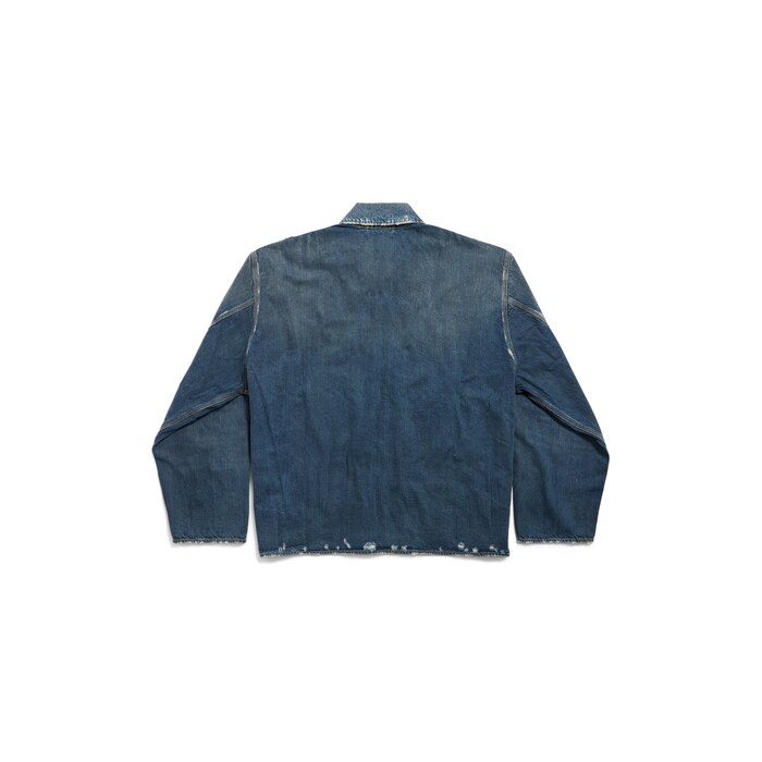 zip-up denim jacket