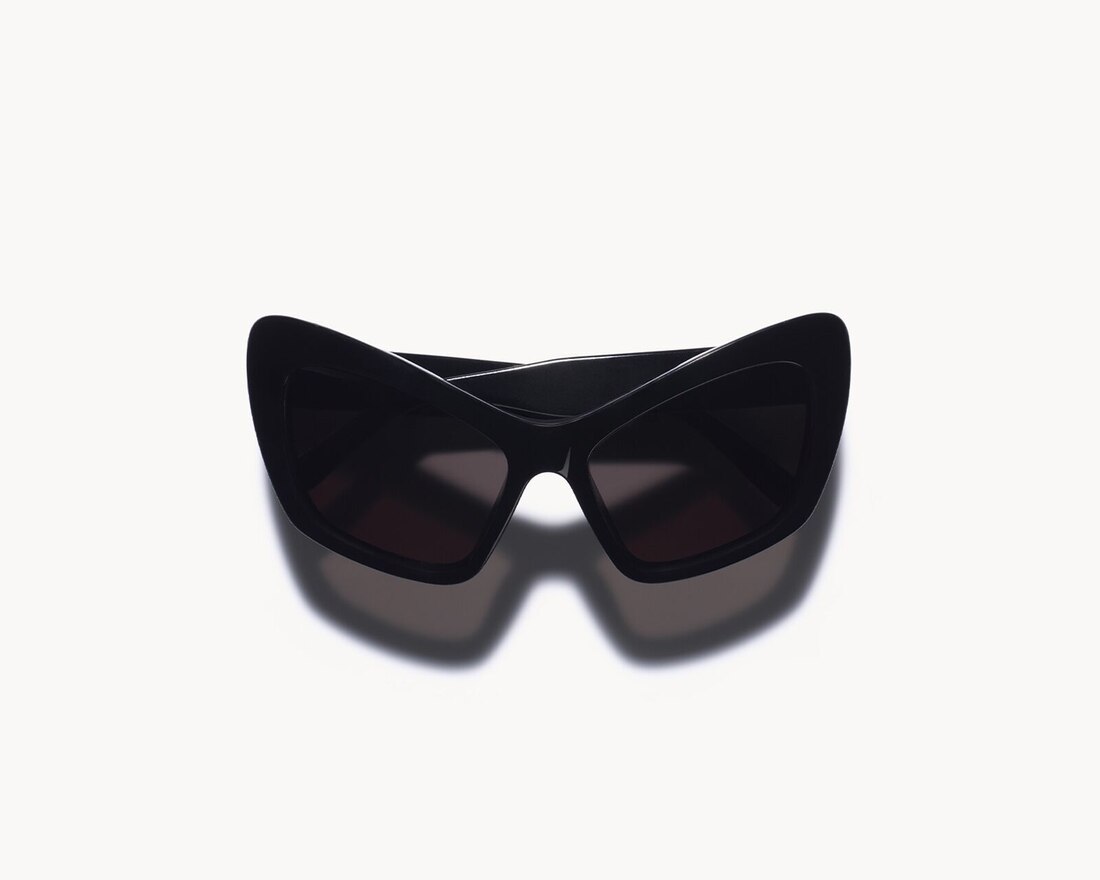 Balenciaga BB0243S Inverted Cat Eye Sunglasses In Black  lupongovph