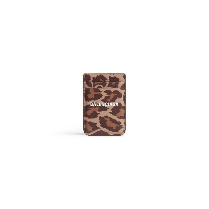 porte-cartes aimanté cash à imprimé léopard