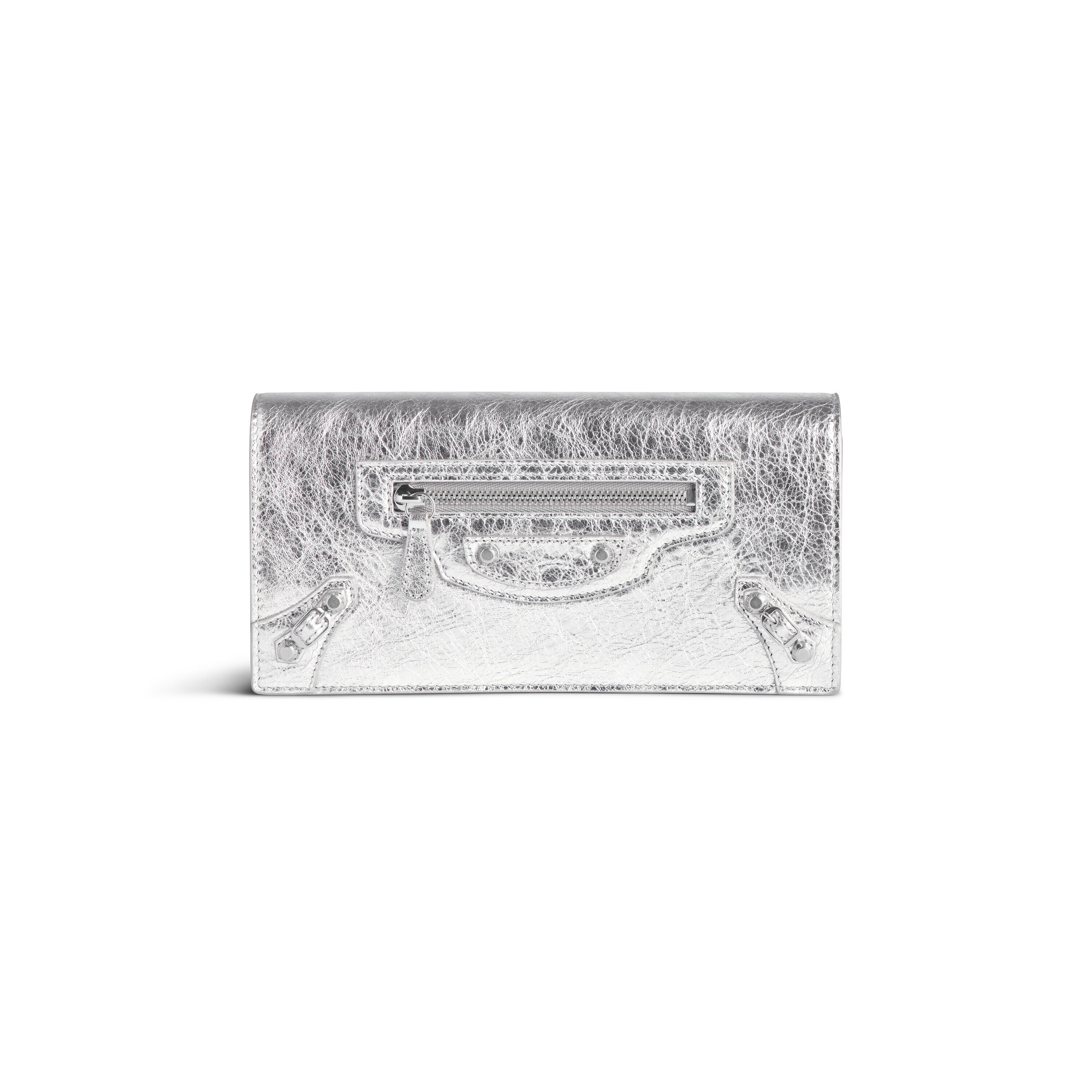 【BALENCIAGA】シルバー ウィメンズ Le City ミニ ウォレット 8106692ABFY2910_1.jpg