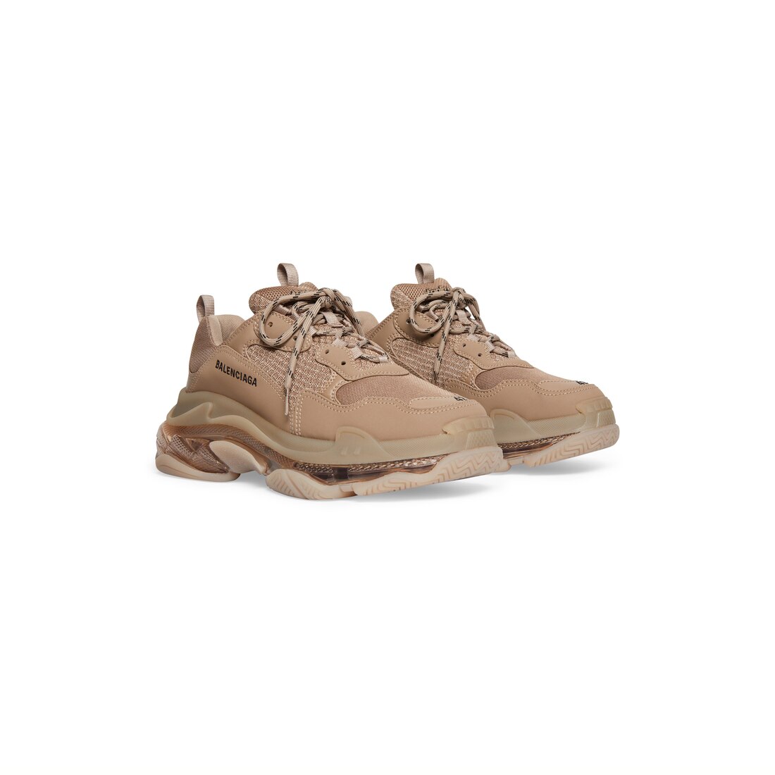 Men's Triple S Clear Sole Sneaker in Brown