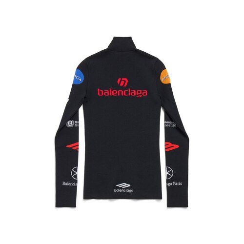 ski long sleeve fitted turtleneck
