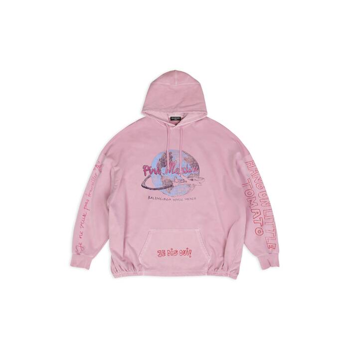 balenciaga music pink martini merch elastic 헴 hoodie oversized
