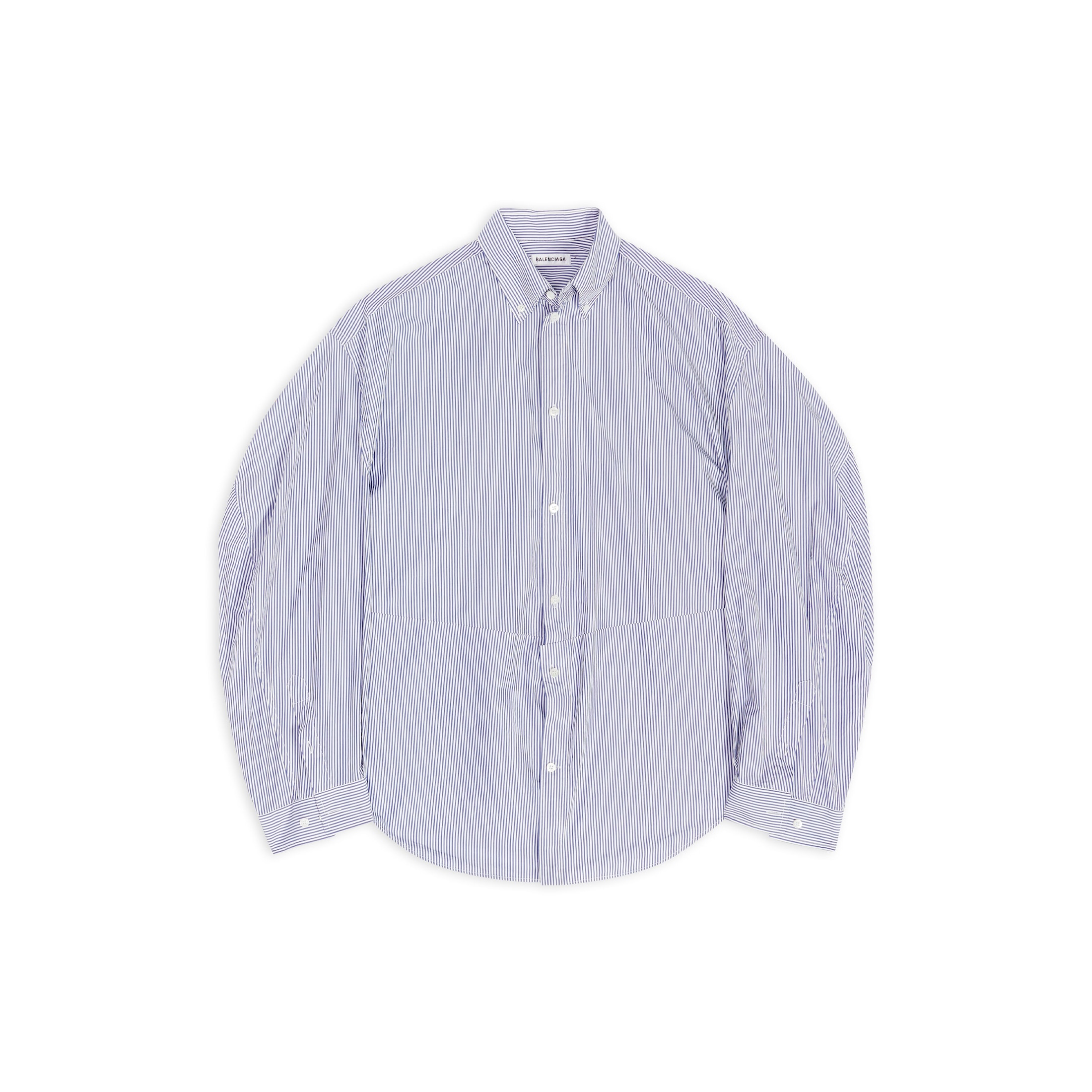 Balenciaga Twisted Sleeve Shirt - Blau - Damen - 3 - Baumwolle & Seide