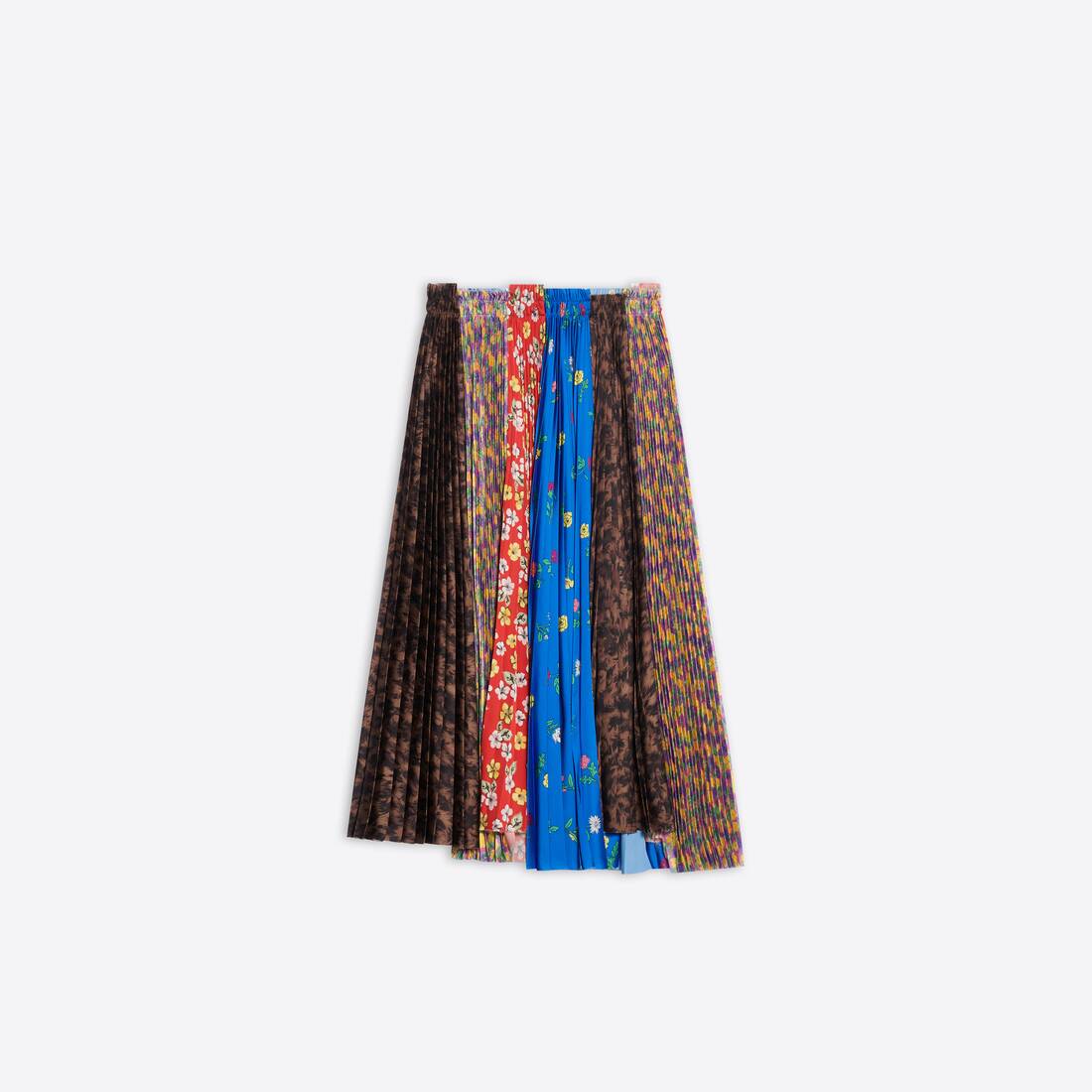 patched pleated skirt