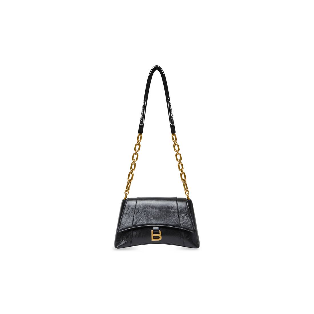 Women's Downtown Shoulder Bag With Chain in Black | Balenciaga US
