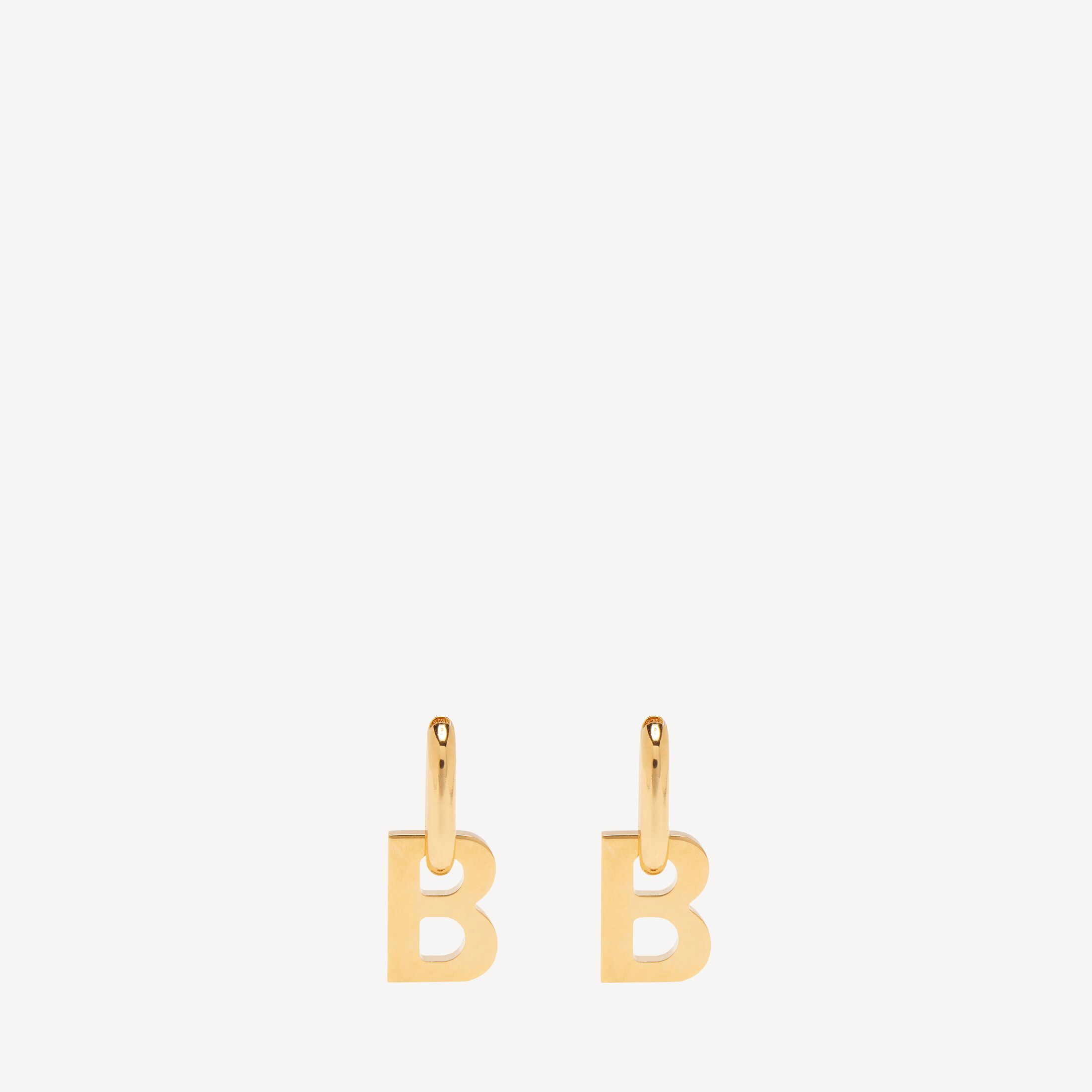 Balenciaga B Chain XL Earrings - Gold - Woman - Brass