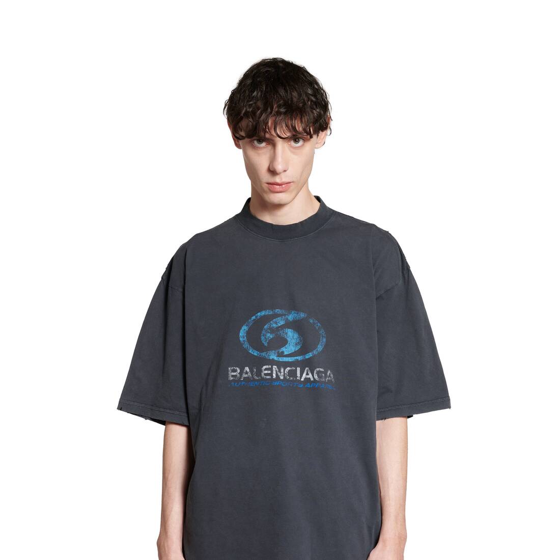 Surfer T-shirt Medium Fit in Black/blue