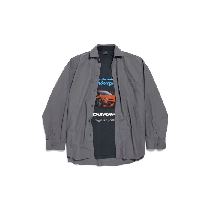 balenciaga i automobili lamborghini layered shirt