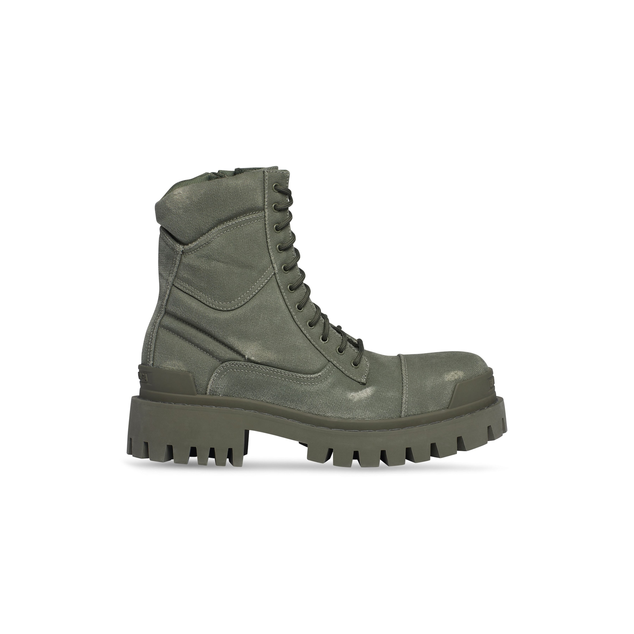 Balenciaga Combat Strike 20mm Boot - Green - Man - 46 - Cotton