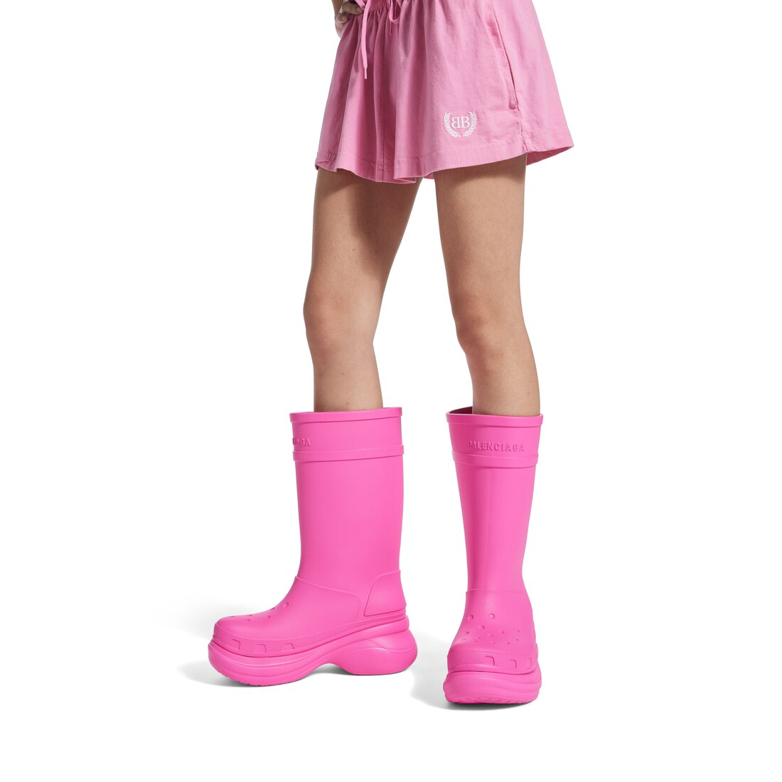 Women s Crocs Boot in Bright Pink