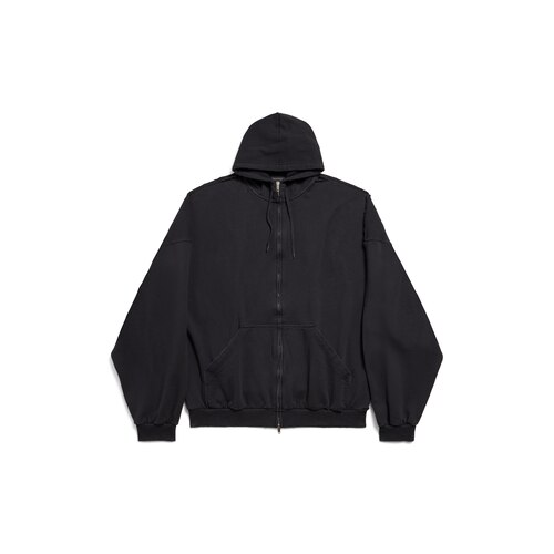security tape logo hoodie大号拉链连帽卫衣
