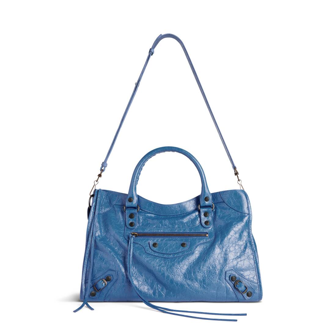 Borsa Le City Media da Donna in Blu Denim | Balenciaga Italia IT - Image 4