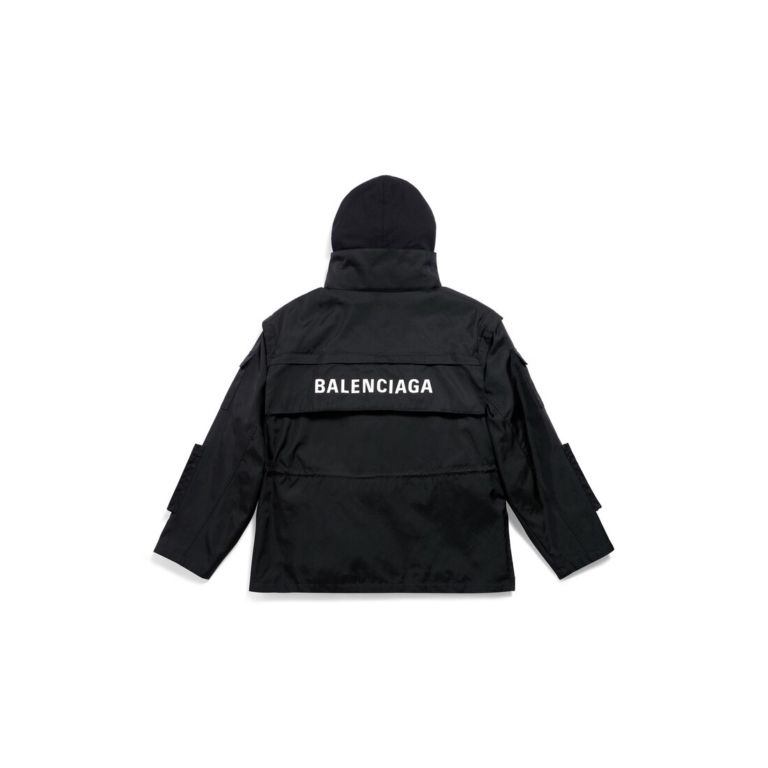 Men's Balenciaga Paris All In Parka in Black | Balenciaga US