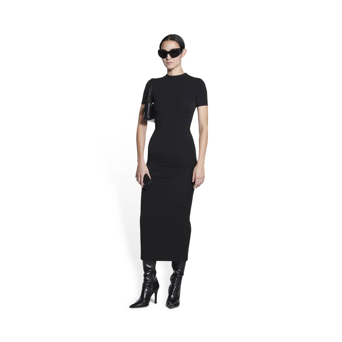 Women's Superlong Stretch Dress in Black | US