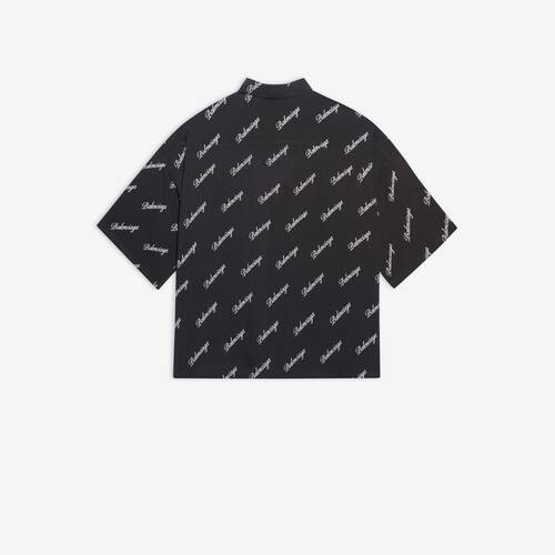 balenciaga all over logo shirt