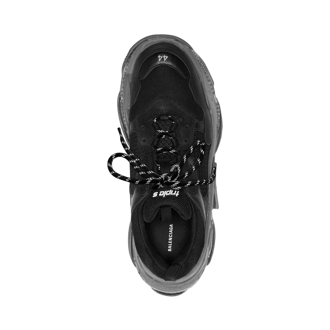 Men's Triple S Sneaker Clear Sole in Black