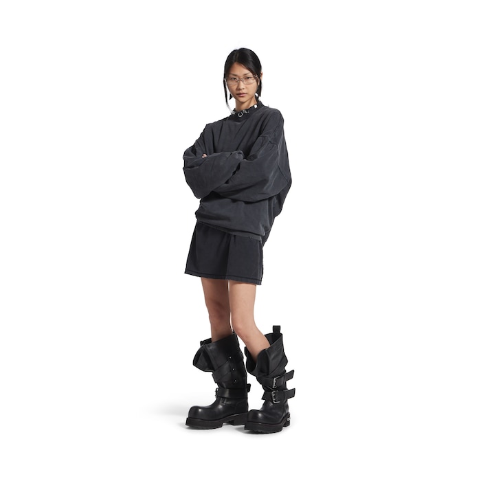 pierced round oversized-sweatshirt