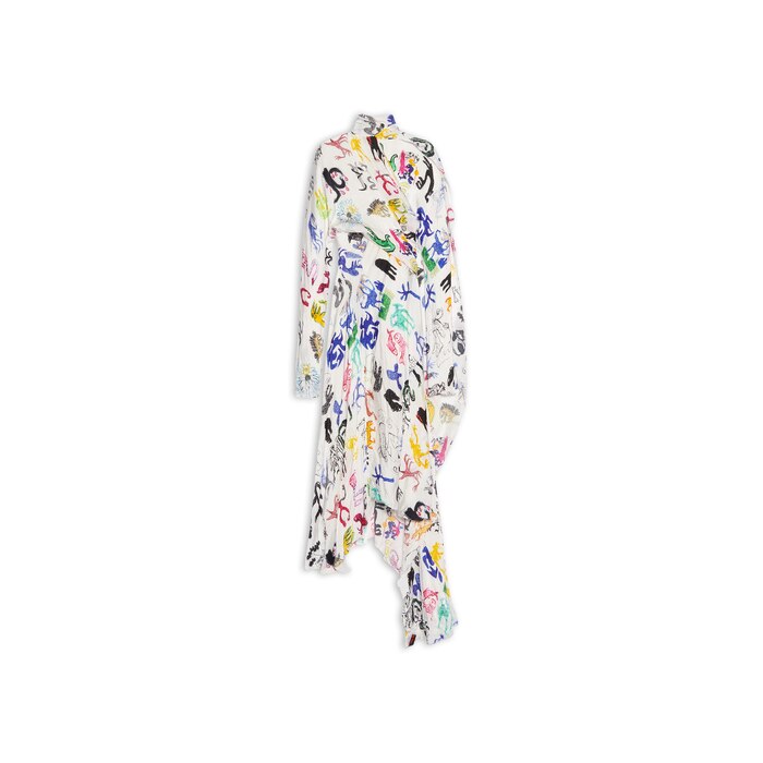 artist doodles twisted flou dress