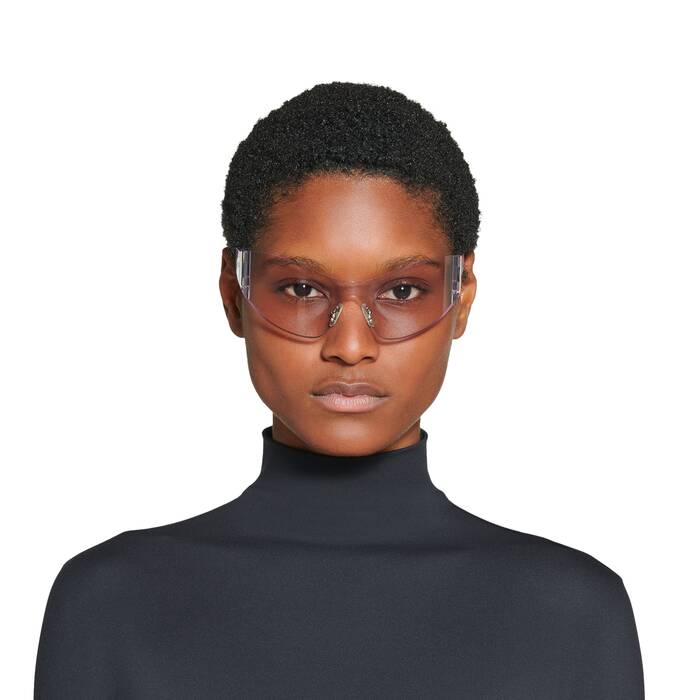 Shop Balenciaga Eyewear Black Mono Rectangle Sunglasses  Harrolds Australia