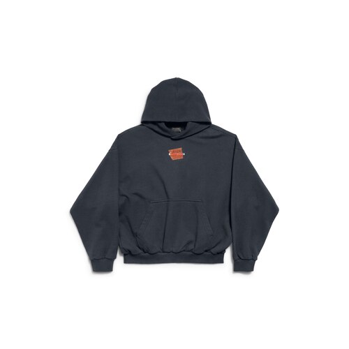 taped balenciaga back hoodie中号版型连帽卫衣