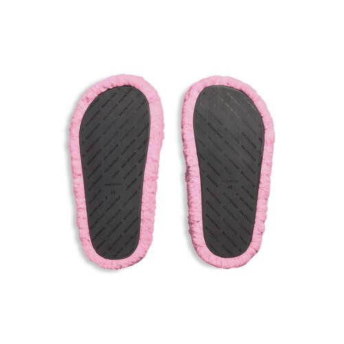 furry platform sandal