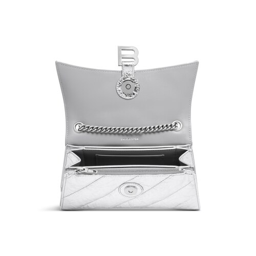 crush xs chain bag metallized quilted