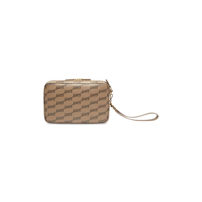 signature pouch with handle bb monogram coated canvas