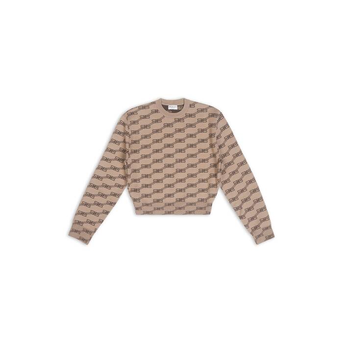 bb monogram cropped sweater