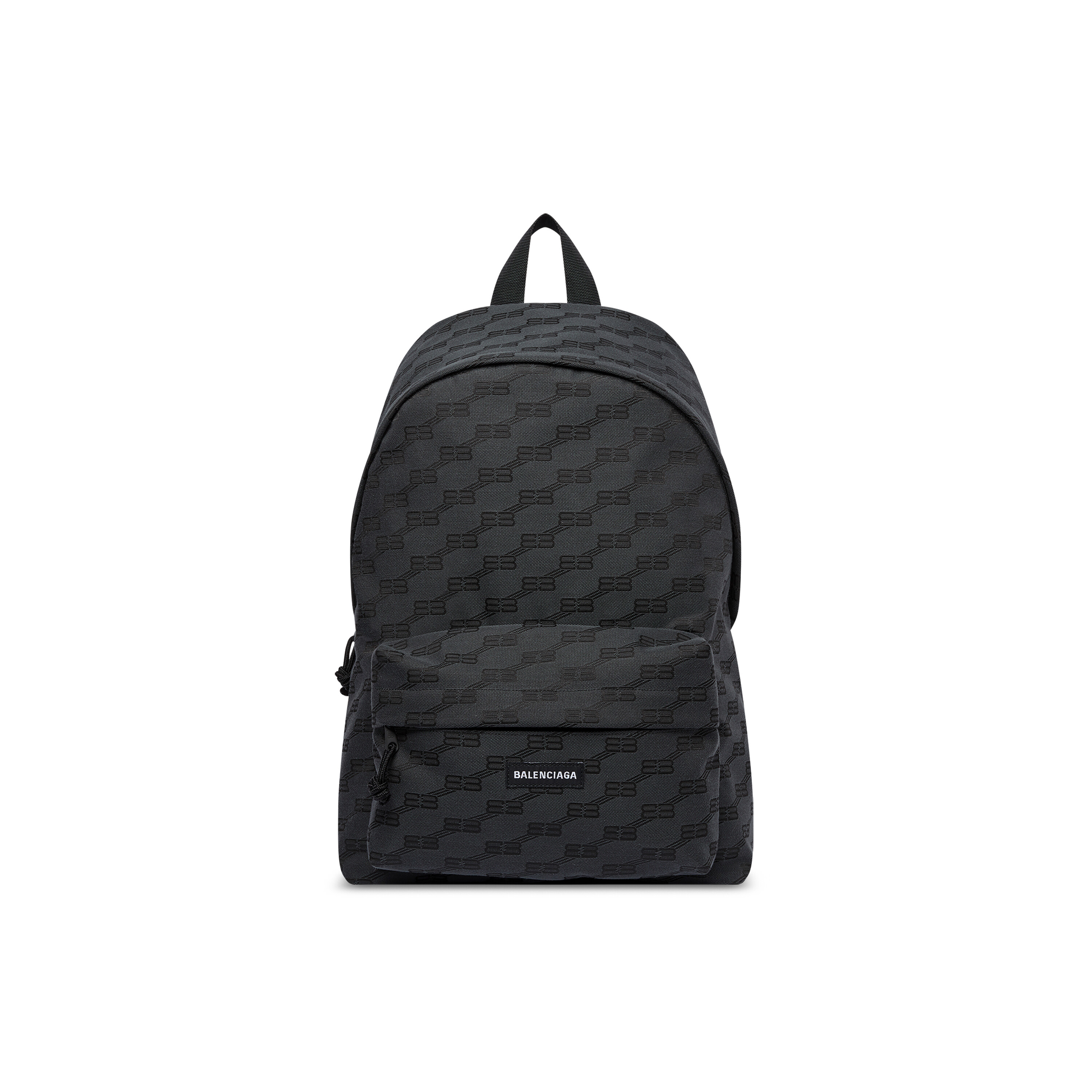 Balenciaga Signature Logo-print Backpack In Black