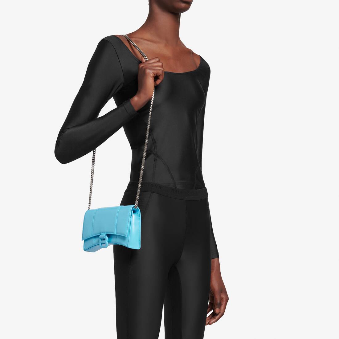 Cartera Con Cadena Hourglass para Mujer en Azul | Balenciaga Espa&ntilde;a ES - Image 5