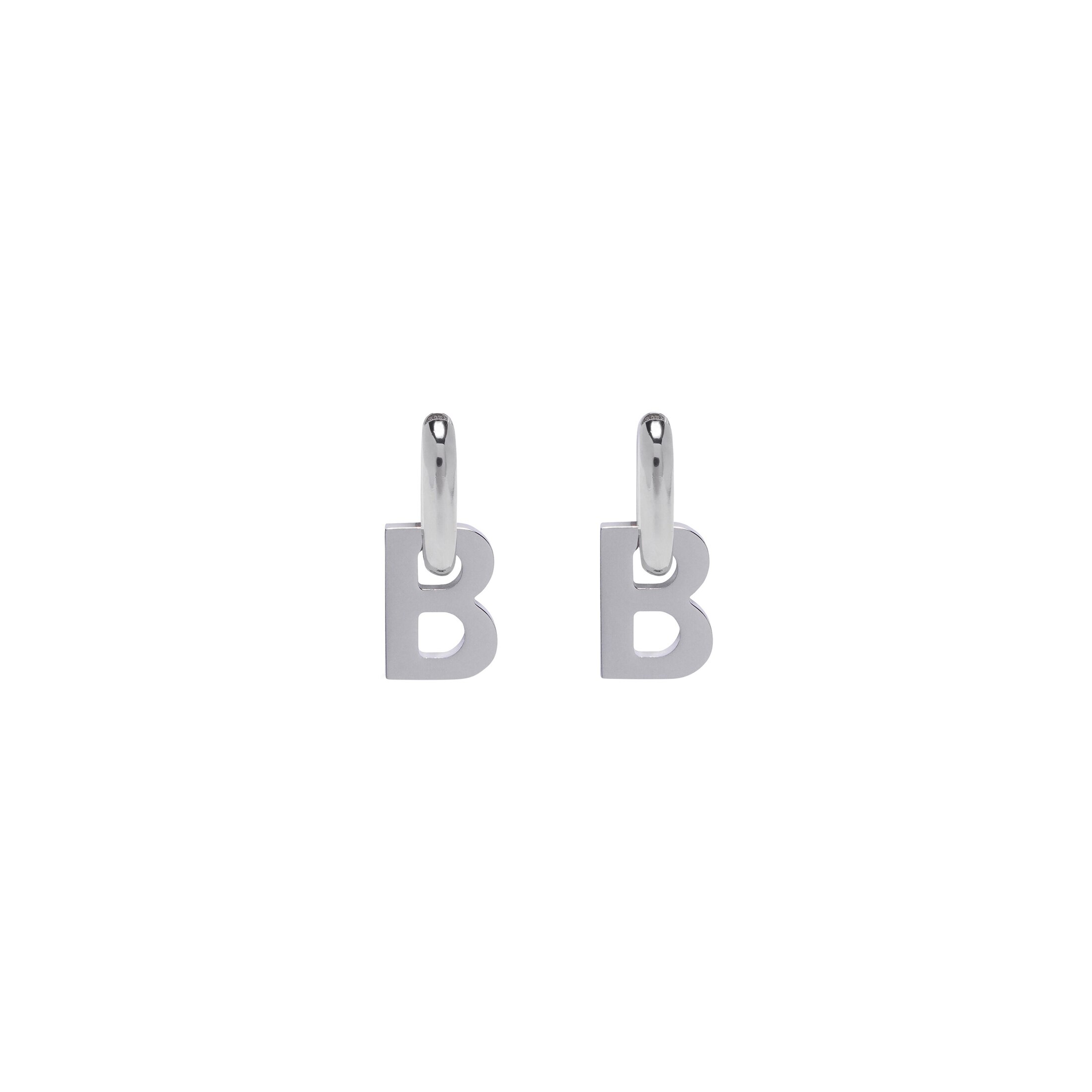 Balenciaga B Chain XL Earrings - Silver - Women's - Brass