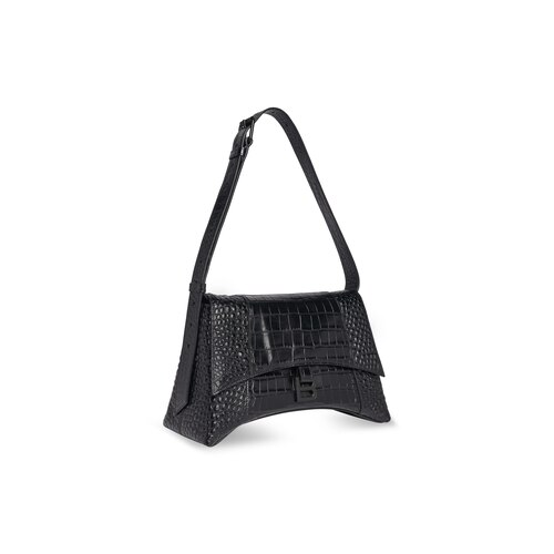 downtown medium shoulder bag crocodile embossed