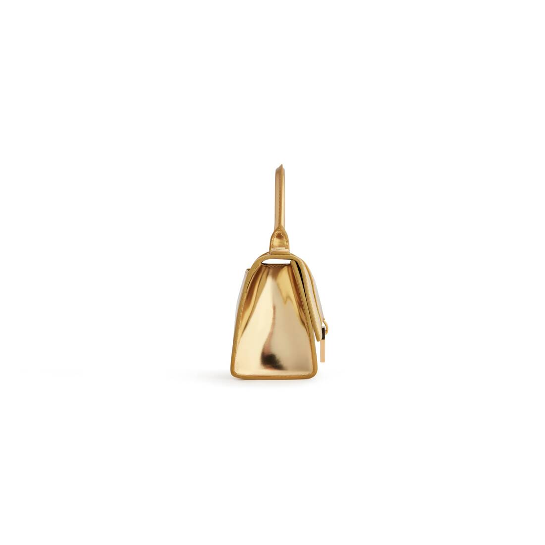 Women's Hourglass Xs Handbag Mirror Effect in Gold | Balenciaga US