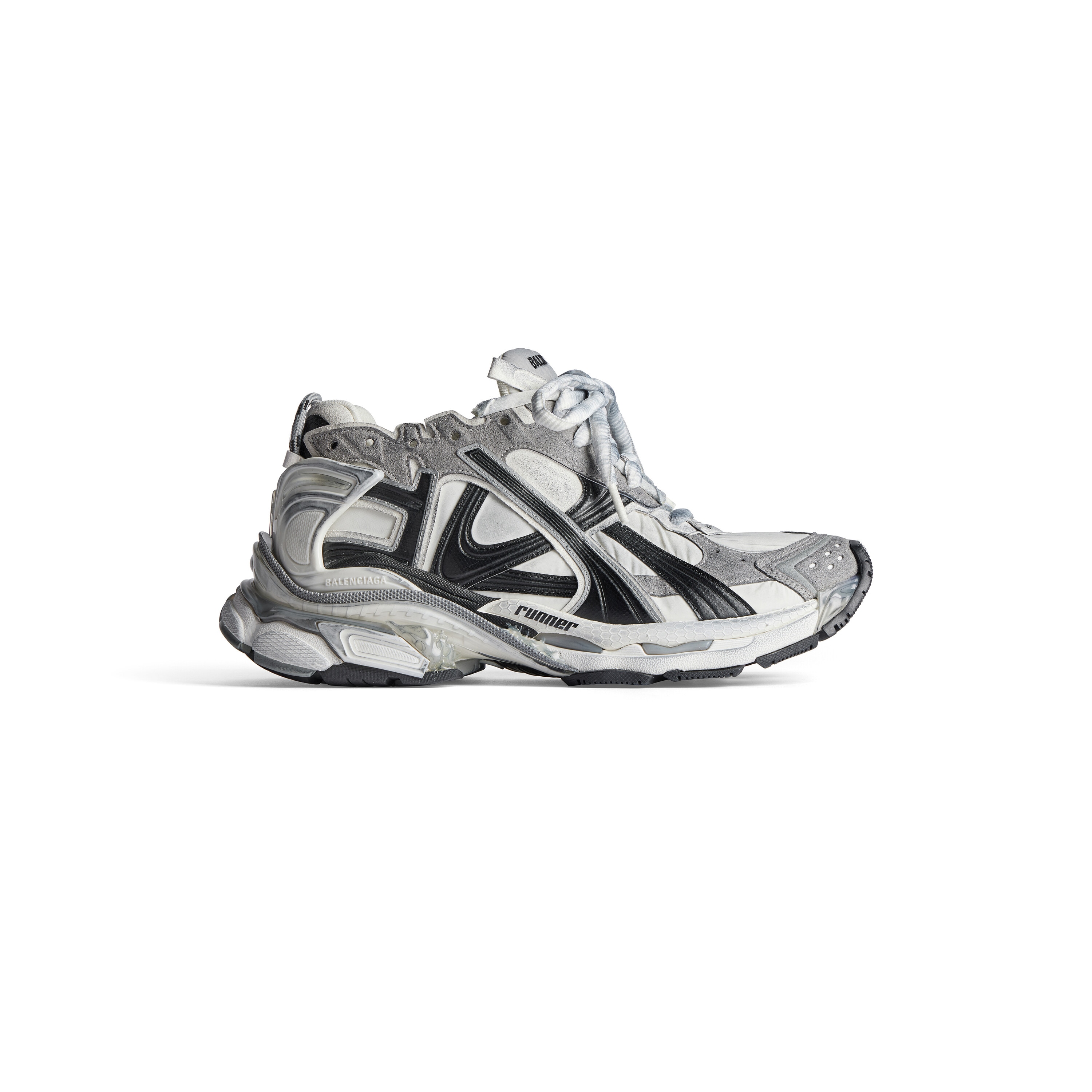 Men s Runner Sneaker in Grey white black