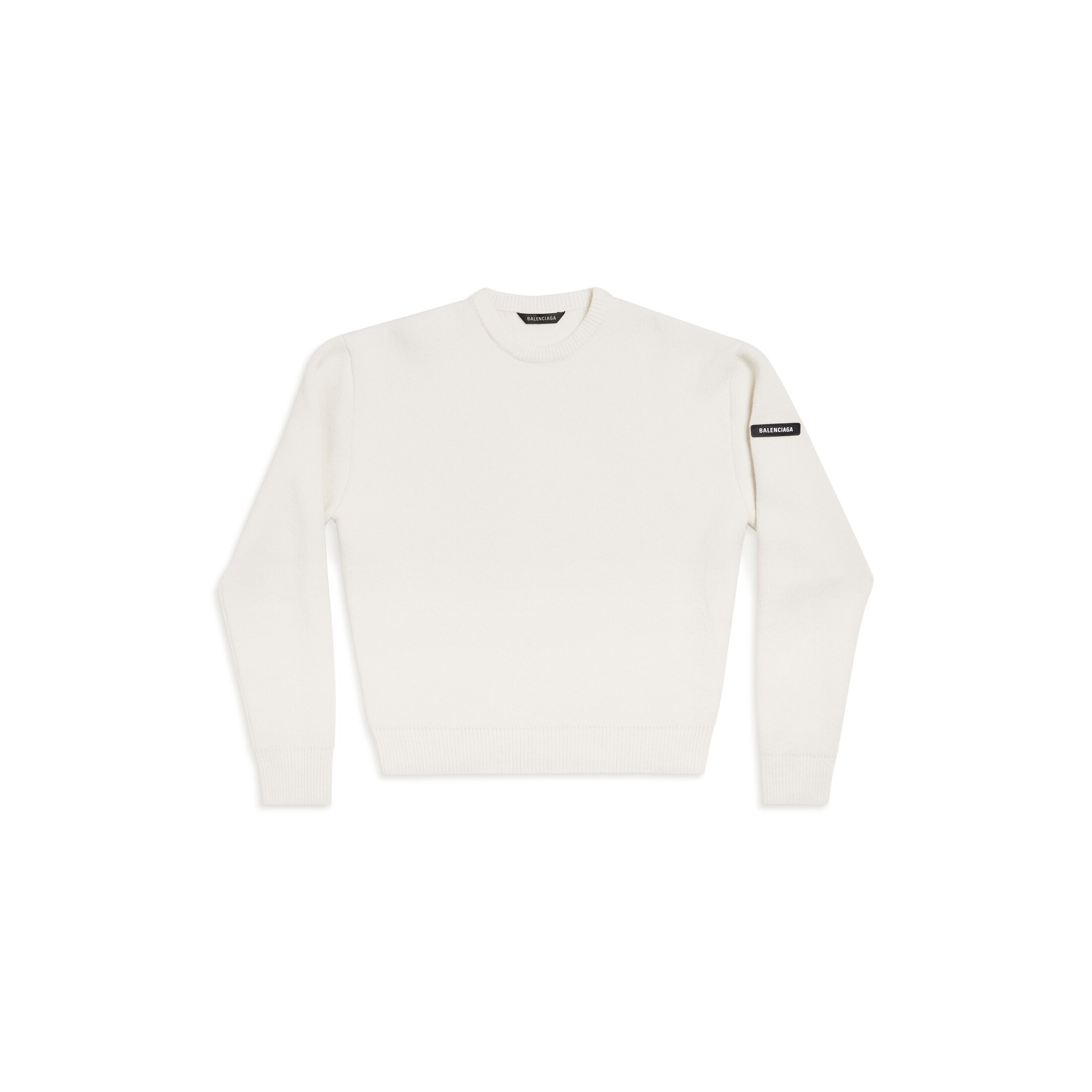 Balenciaga Pullover - Weiss - Herren - M - Schurwolle