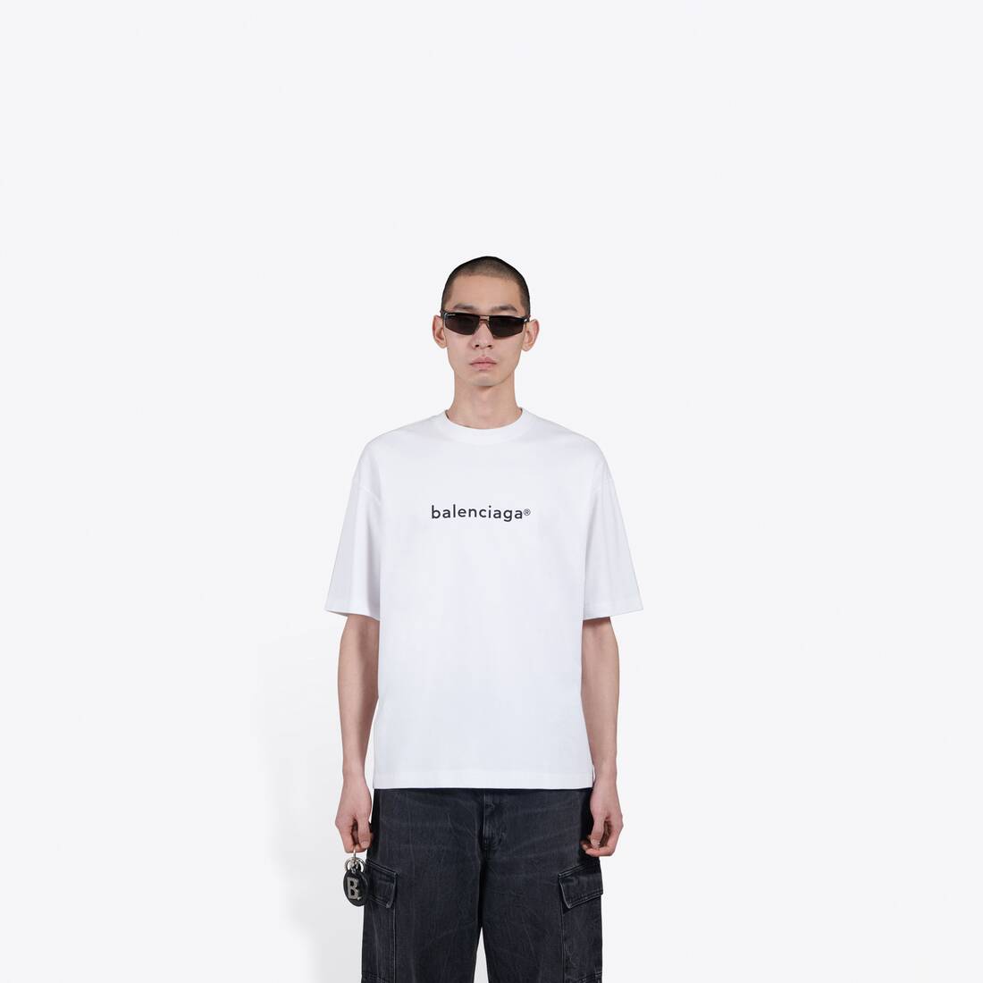 Lao Kunstig ulv Men's New Copyright Medium Fit T-shirt in White | Balenciaga US